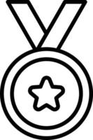 icono de línea de medalla vector