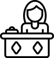 Receptionist Vector Icon Design