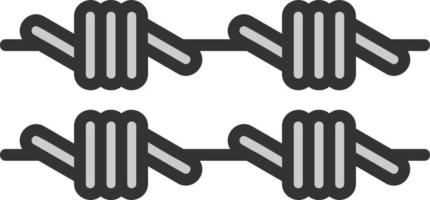 Barbed Wire Line Filled Icon vector
