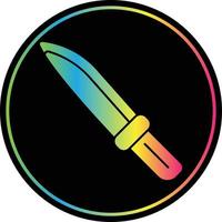cuchillo glifo debido icono de color vector