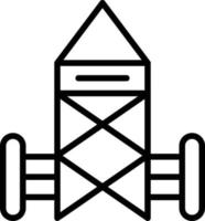 icono de línea de torre vector