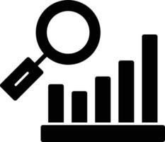 Bar Chart Research Glyph Icon vector