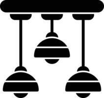 Ceiling Light Glyph Icon vector