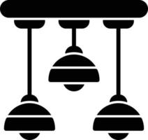 Ceiling Light Glyph Icon vector