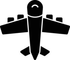 icono de glifo de avión vector