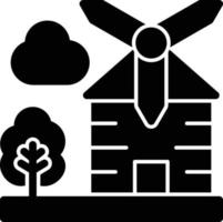 Windmill Glyph Icon vector