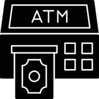 Atm Machine Glyph Icon vector