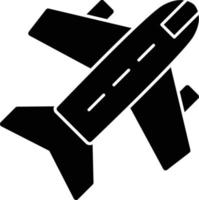 Airplane Glyph Icon vector