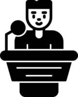 Speech Glyph Icon vector