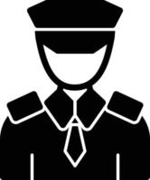 Pilot Glyph Icon vector