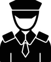 Pilot Glyph Icon vector