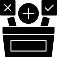 Buying Decision Glyph Icon vector