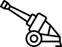 Artillery Line Icon vector