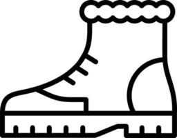 Boot Line Icon vector