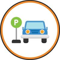 Car Parking Vector Icon Design