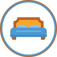 Double Bed Vector Icon Design