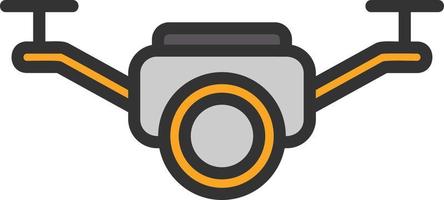 Drone Line Filled Icon vector