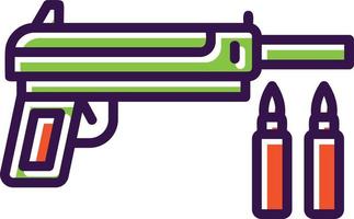 Gun Filled Icon vector