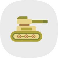 Tank Flat Curve vector