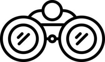 Binoculars Line Icon vector
