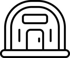 Bunker Line Icon vector