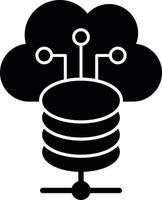 Cloud Storage Glyph Icon vector