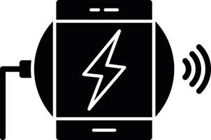 Wireless CHarger Glyph Icon vector