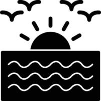 Sunrise Glyph Icon vector