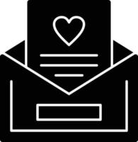 icono de glifo de invitación vector