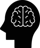Brain Glyph Icon vector