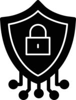 Cyber Security Glyph Icon vector