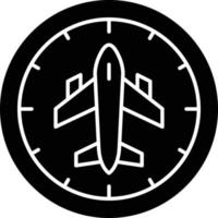 Flight Timings Glyph Icon vector