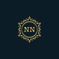 Letter NN logo with Luxury Gold template. Elegance logo vector template.