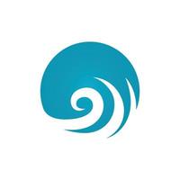 Water wave icon vector