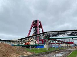 Mining plant, showing a full view of a processing plant, where ore is processed photo