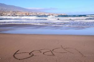 Sandy beach on the Canary Islands photo