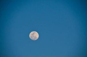 Moon in blue sky photo