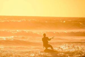 Unidentified kitesurfer on the Canary Islands, circa July 2022 photo