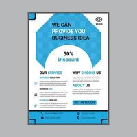 Business Letterhead Flyer Template Design Corporate letterhead with flat style Creative Modern vector
