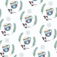 Hygge-Pattern Hot Coco vector