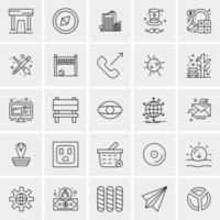 25 iconos de negocios universales vector ilustración de icono creativo para usar en proyectos relacionados con la web y dispositivos móviles