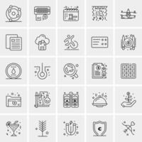 25 iconos de negocios universales vector ilustración de icono creativo para usar en proyectos relacionados con la web y dispositivos móviles