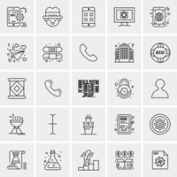 25 iconos de negocios universales vector ilustración de icono creativo para usar en proyectos relacionados con la web y dispositivos móviles