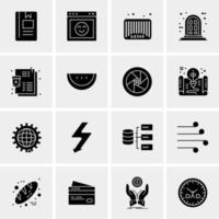 16 iconos de negocios universales vector ilustración de icono creativo para usar en proyectos relacionados con la web y dispositivos móviles