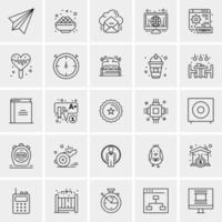 25 iconos de negocios universales vector ilustración de icono creativo para usar en proyectos relacionados con la web y dispositivos móviles