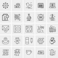 25 iconos de negocios universales vector ilustración de icono creativo para usar en proyectos relacionados con la web y dispositivos móviles