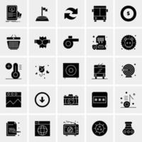 25 iconos de negocios universales vector ilustración de icono creativo para usar en proyectos relacionados con la web y dispositivos móviles