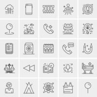 25 iconos de negocios universales vector ilustración de icono creativo para usar en proyectos relacionados con la web y dispositivos móviles