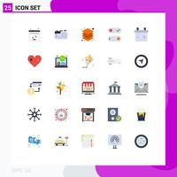 Stock Vector Icon Pack of 25 Line Signs and Symbols for love battery layer toggle control Editable Vector Design Elements