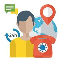 24 Hour Helpline vector